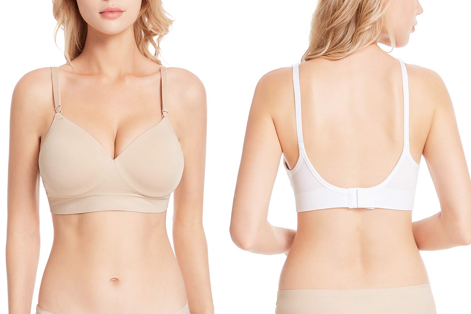 Lemef Seamless Bras for Women Wirefree Padded Bras