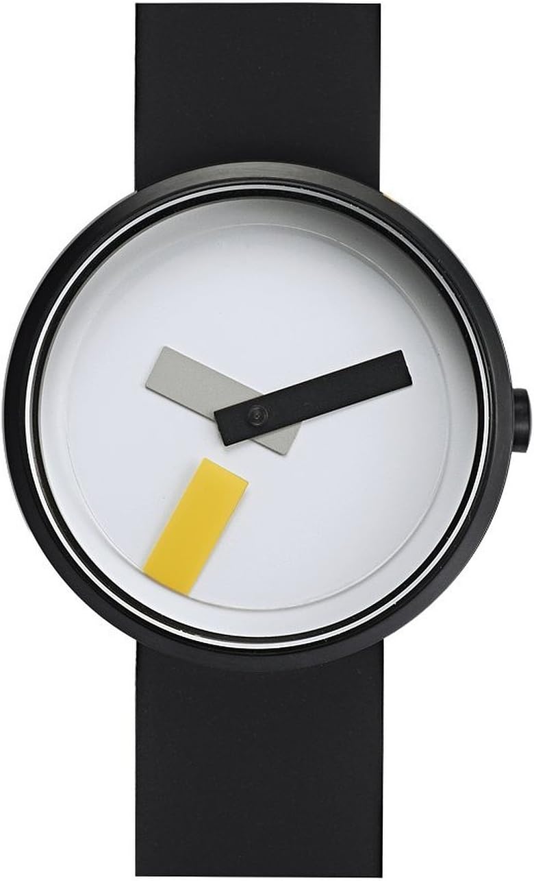Projects Watches (Denis Guidone Suprematism Steel IP Black White Silicon Unisex Watch