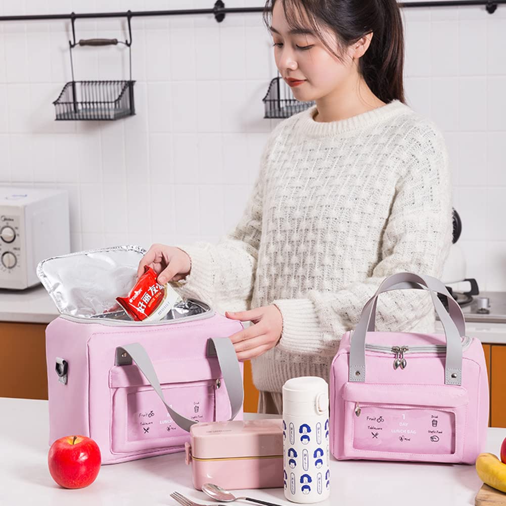 Croselyu Portable Square Lunch Bag - Mini, Insulated, Cute, Outdoor Picnic & Ice Bag - M, Leaf - Image 4