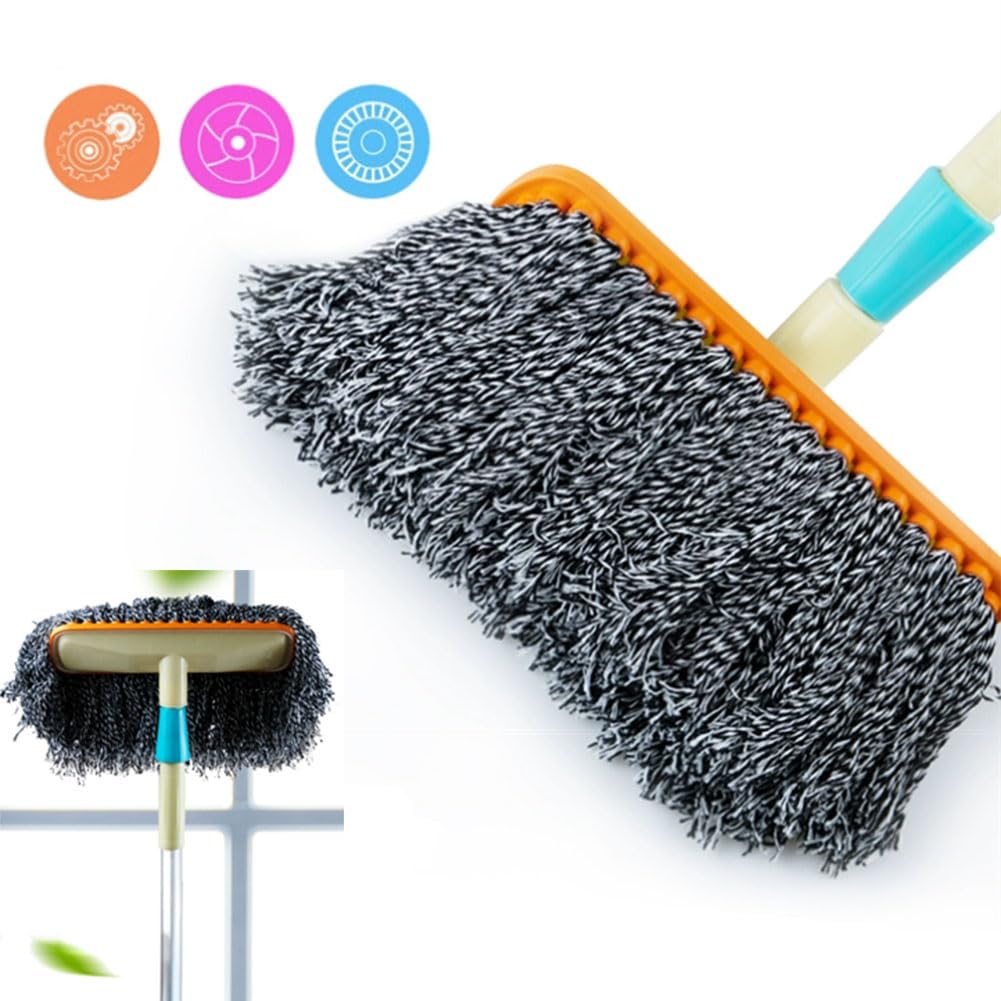 Balai brosse de lavage télescopique avec raccord tuyau - Longueur 1.70 mètres, b Balai brosse de lavage télescopique avec raccord tuyau - Longueur 1.70 mètres, b