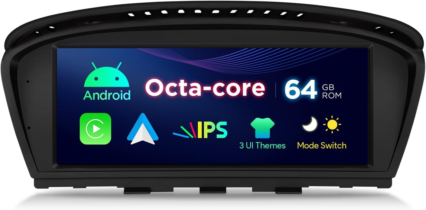 XTRONS QTB8060CC Autoradio with Android, Octa-core, 64GB ROM, IPS display, 3 UI Themes, and Mode Switch