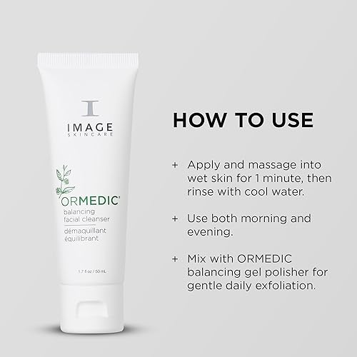 Miniatura 6 de IMAGE Skincare, ORMEDIC Limpiador facial equilibrante de pH, espuma suave e hidratante con aloe vera, 1.7 onzas líquidas