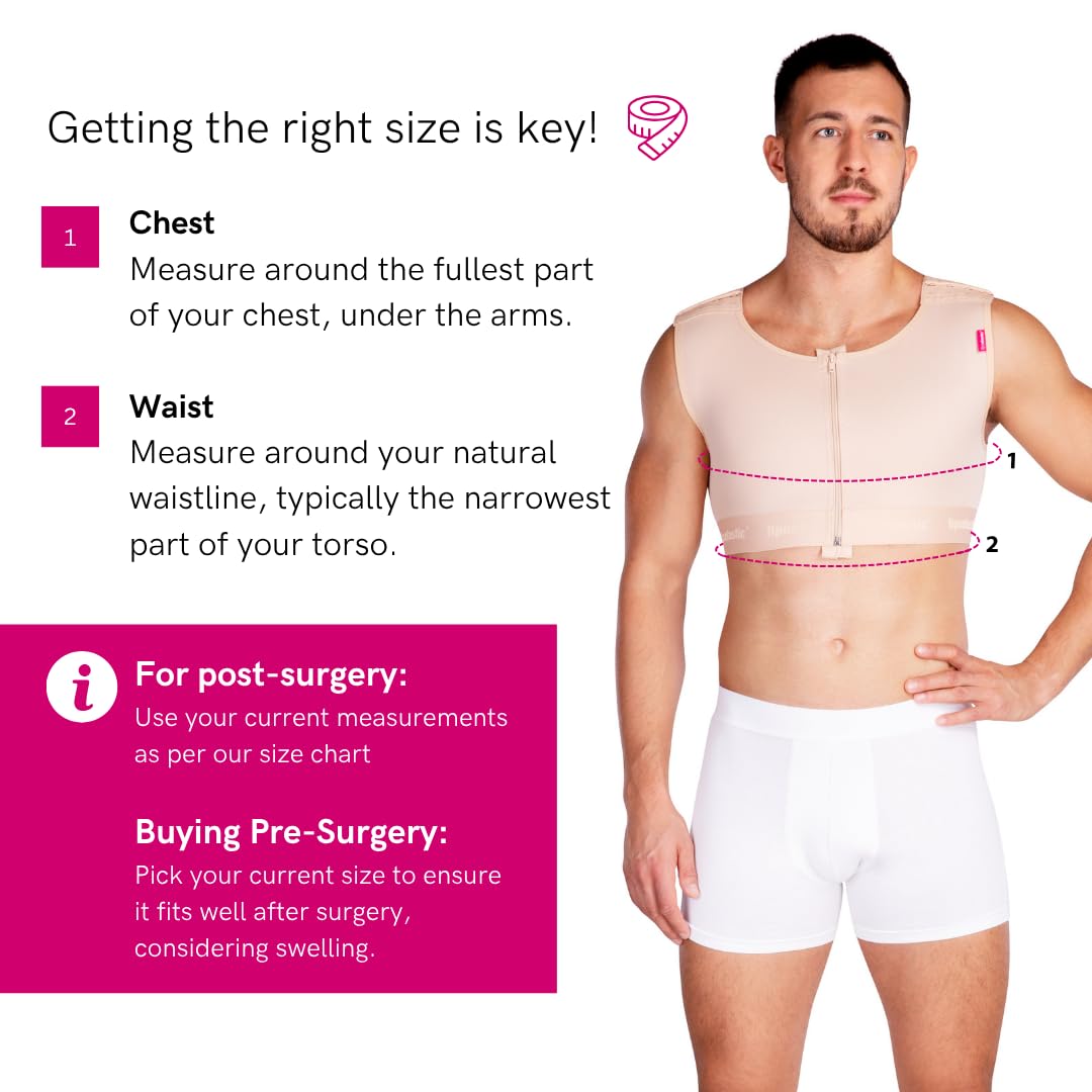 LIPOELASTIC® MTmS Comfort - Corpetto compressivo per ginecomastia e liposuzione della schiena e del torace