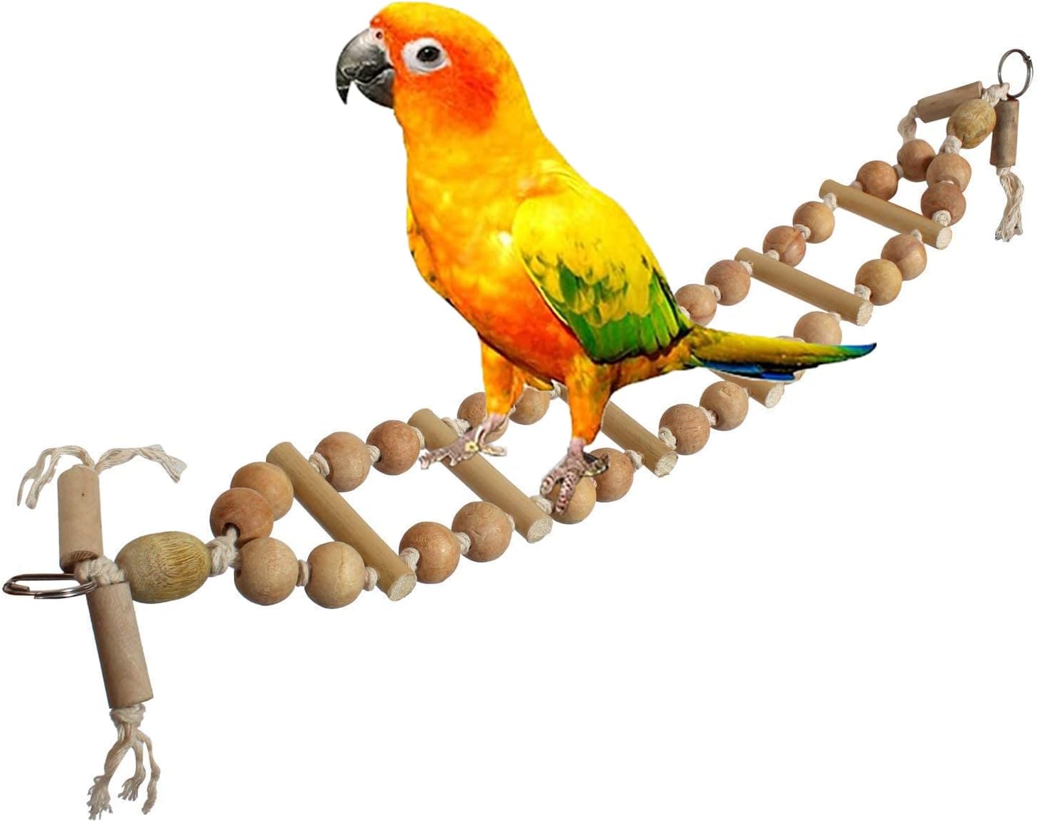 Parrot Toy,Natural Wooden Bridge,Chewing,Hanging Toy,Parrot Nest Suitable For A Wide Variety Of Large And Small Parrots And Birds(Pack Of 1)