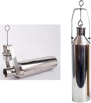 Petrochemical Oil Sampling Bottle Metal, Refinery Sampler for Oil Sample Extraction, Industrial Fuel Detection Oil Liquid Collector Bucket500ml