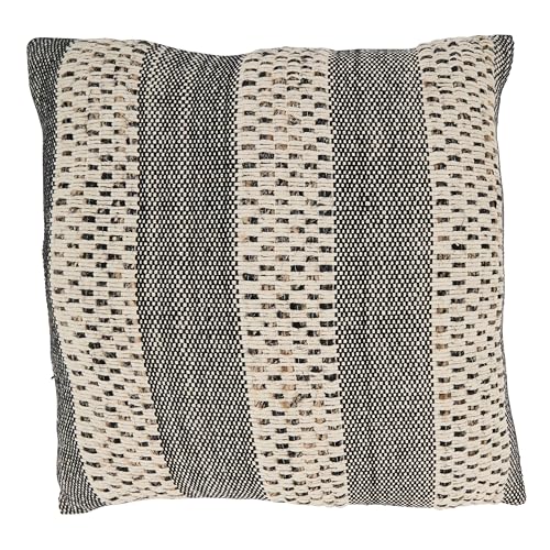 SARO LIFESTYLE Rustic Charm Striped Poly Filled Throw Pillow
