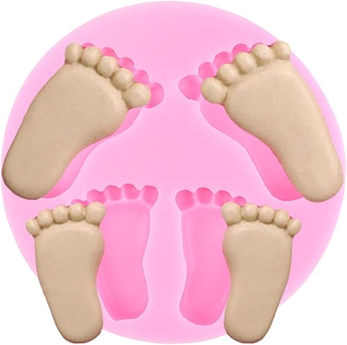 Miniatura 10 de Moldes de silicona para bebé, molde de fondant para pies de bebé, moldes de silicona para decoración de tartas, decoración de cupcakes, caramelo y