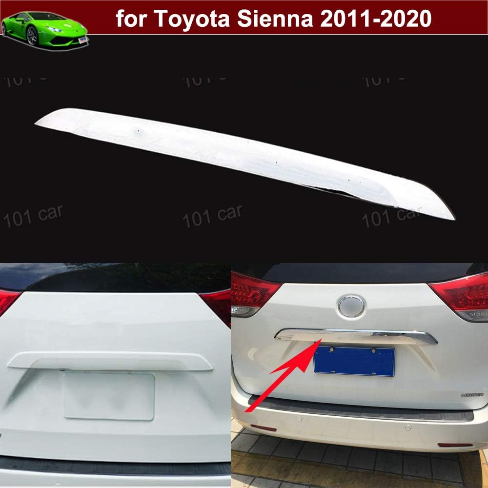 KAITIAN 1pcs ABS Chrome Car Back Rear Trunk Lid Cover Molding Trim Molding Strip Decorative Emblems for Toyota Sienna 2011 2012 2013 2014 2015 2016 2017 2018 2019 2020
