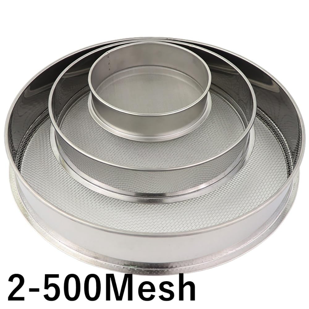 1 colador de harina redondo Premium 304SS-tamiz de cocina de 15cm for hornear, uso en laboratorio y manualidades-2-500 opciones de malla(45)