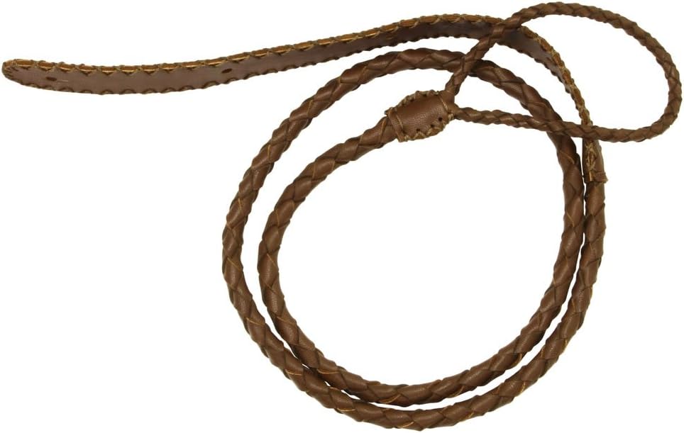 Pete Schmidt Leather Mandolin Strap - Handmade Round-Braided Brown Leather