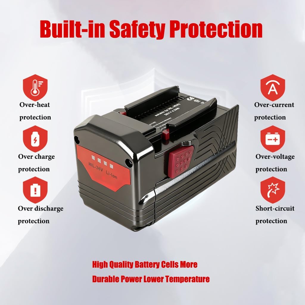 6.0mAh Lithium Battery Compatible for Hilti 36V Battery Replacement Model B36 B36/3.9 B36/6.0 WSC7.25-A36 WSC70-A36 WSR 36-ATE6-A36 B36 Battery,not Compatible Ni-cd 36V B36 TE6-A - Image 4