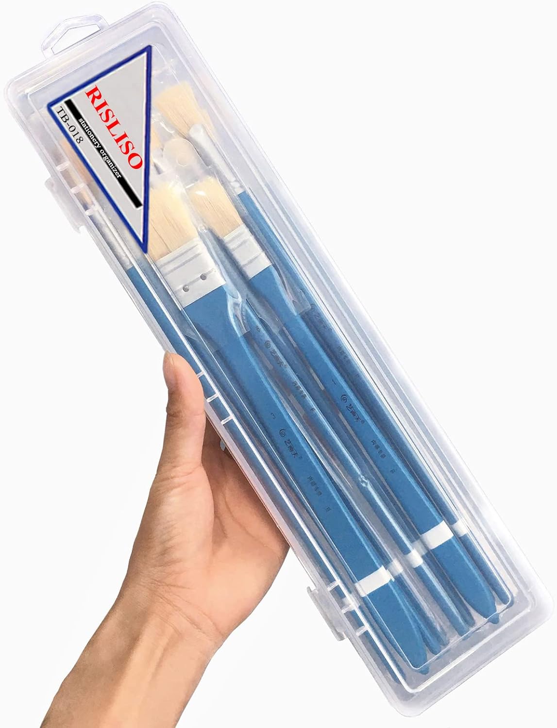 RISLISO Paint Brush Box Holder with Foam Inserts, Fine Art