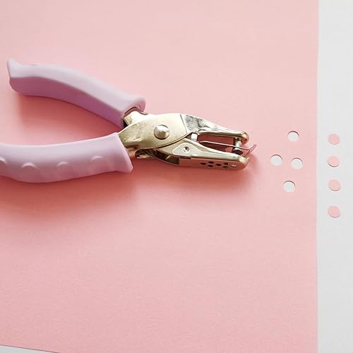 Miniatura 7 de 2 perforadoras de un solo agujero, perforadoras de papel de 14 pulgadas con asas de agarre suave, un perforador para niños y adultos, perforador