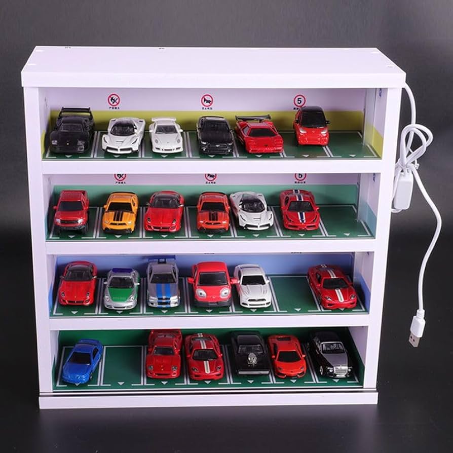 1/64展示40台可・5層式 白黒大理石・ディスプレーBOX / ネオジオラマ Amazon | 1/32 ジオラマ駐車場ショーケースディスプレイスタンド