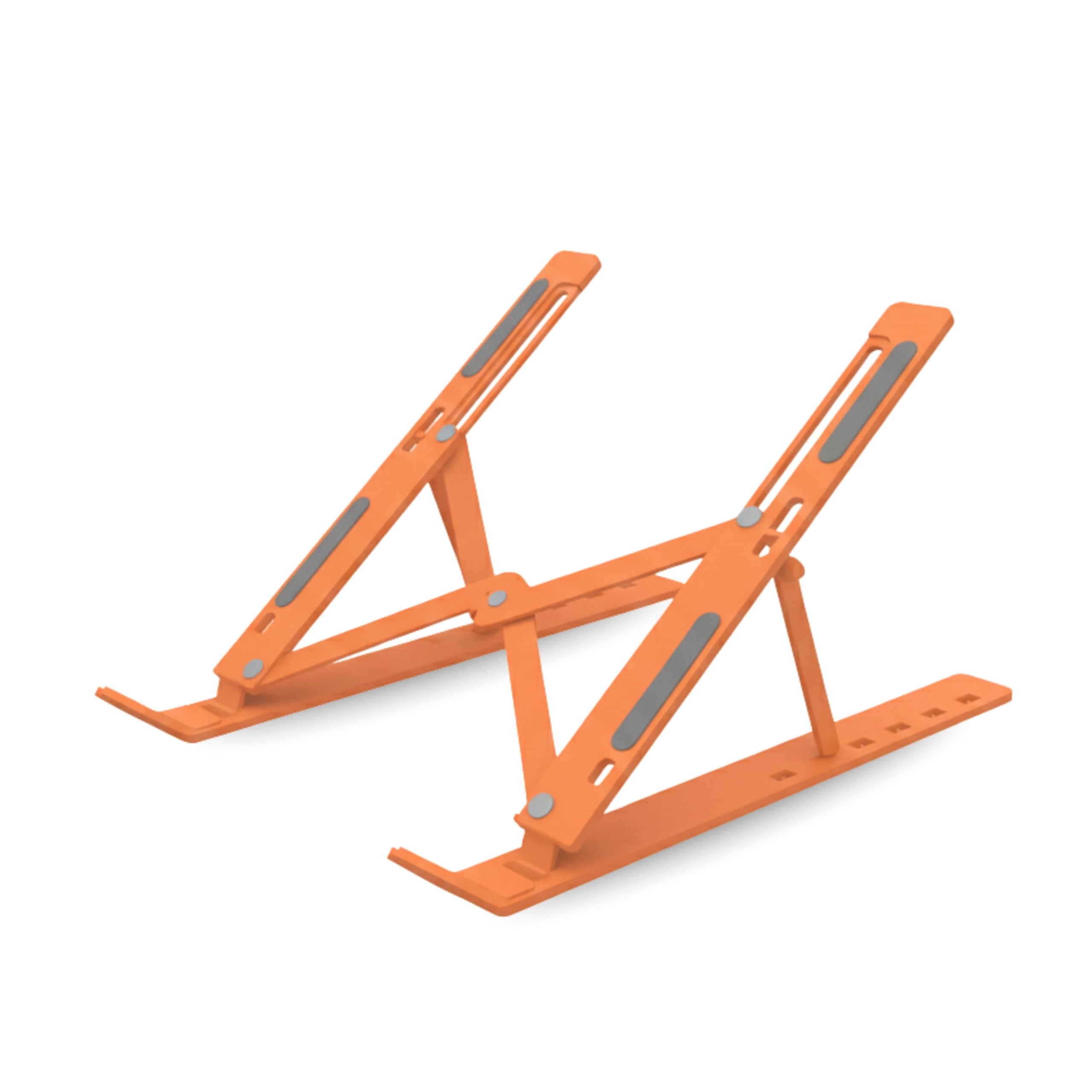 Geonix Trek T3 Aluminium Ergonomic Laptop Stand | 7 Angles Adjustable Tabletop | Anti Slip Rubber Pads | Foldable | Compatible with Laptops Upto 17 inch (Cosmic Orange)