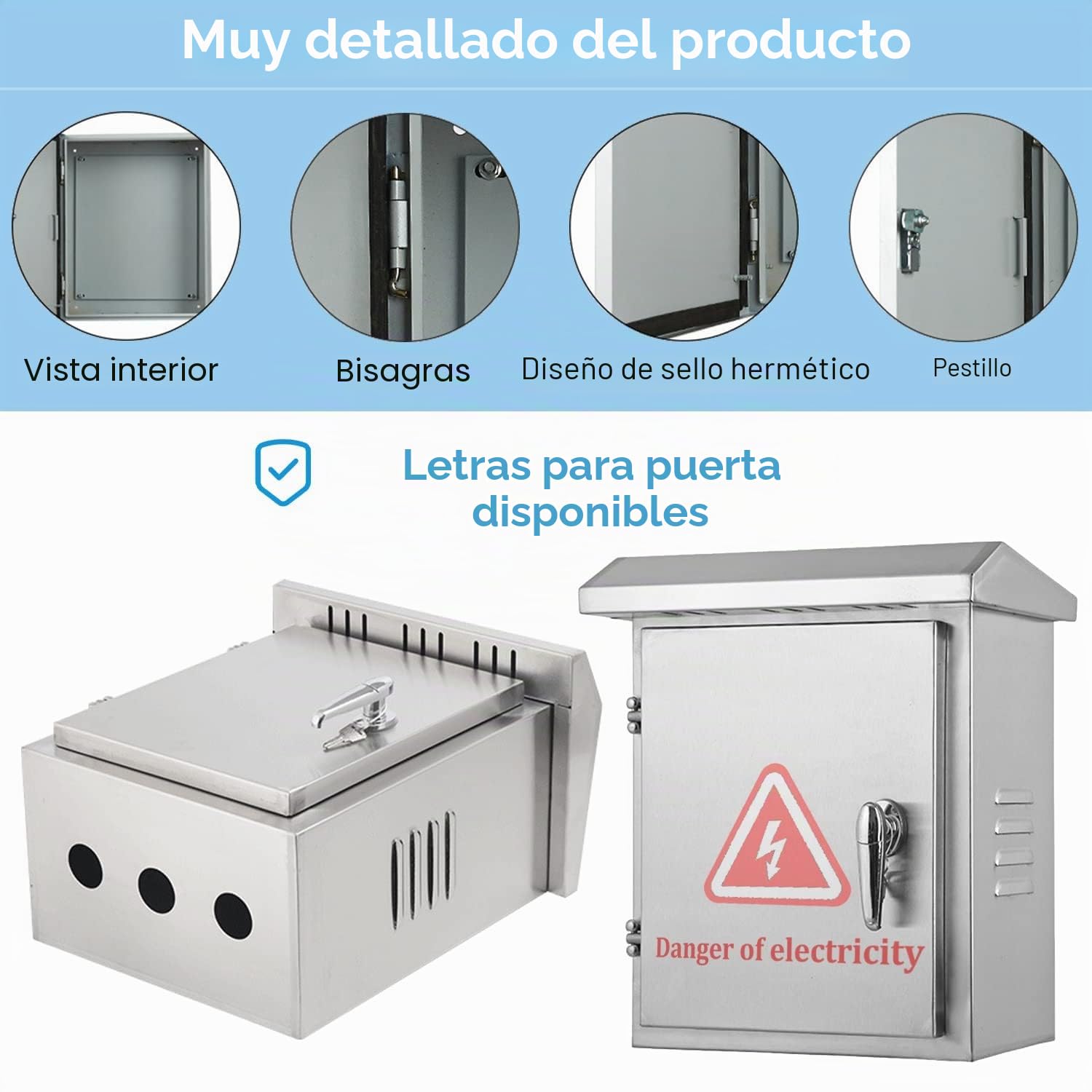 Caja Estanca Exterior Electrica Acero Inoxidable Cuadro Electrico Superficie Distribucion