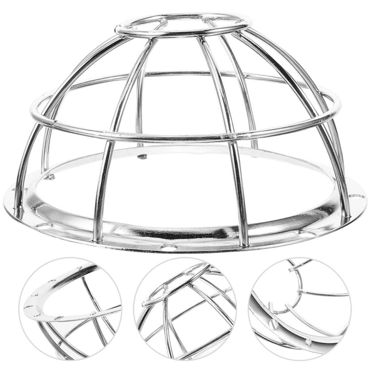 Veemoon Protecteur de Détecteur de Fumée en Fer Argenté 6pcs avec Cage Métallique Anti-Collision et Couverture en Maille pour Zones à Haut Risque