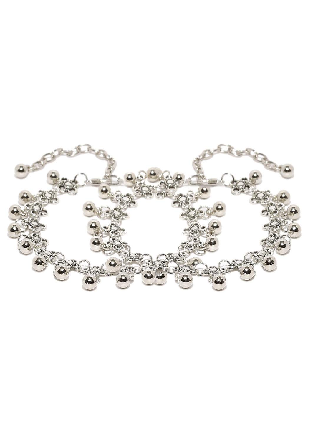 OOMPH Jewellery Combo of 2 Antique Silver Bohemian Fashion Anklet Payal for Women & Girls (B092DJ38KH) Amazon Price History, Amazon Price Tracker