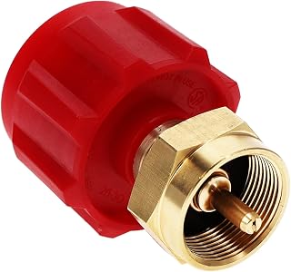 GasOne Propane Refill Adapter - Fill 1lb Propane Tank from 20lb Propane Tank - Red