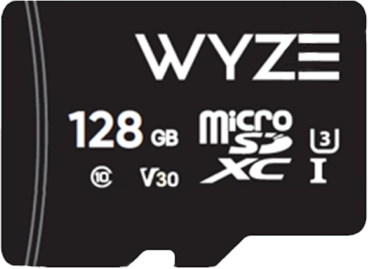 Wyze Expandable MicroSDXC Card Class 10,Storage 128GB , Black