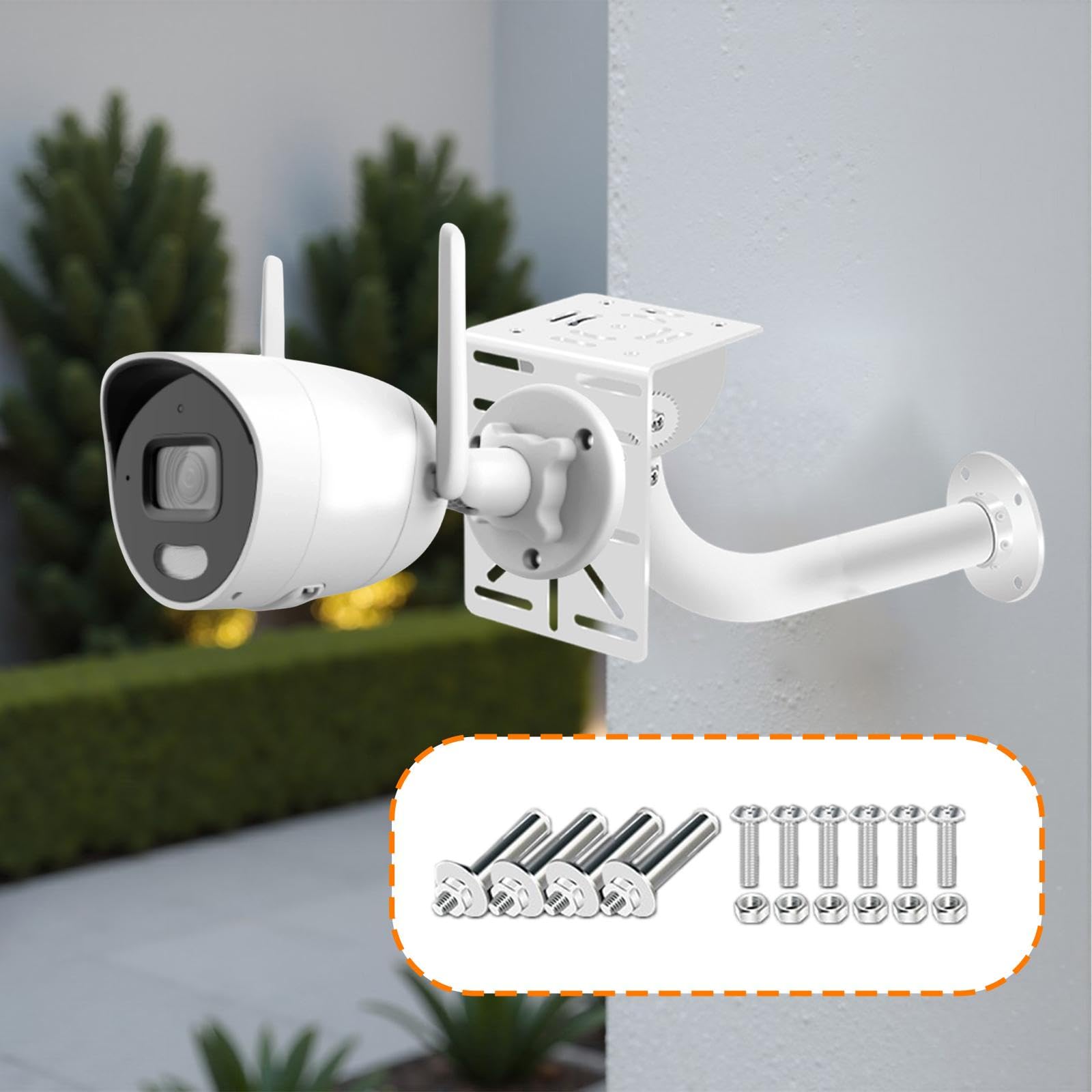 F Fityle Support Mural en Forme de L pour caméra de sécurité, Support pour caméra dôme, Adaptateur pour système de caméras, idéal pour Jardin, Atelier ou, S