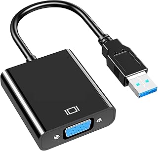Usb to vga adapter converter Multi Monitor External Video Adaptor USB 3.0 (Black)
