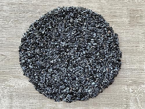 スノーフレークオブシディアンチップ – 天然ミニスノーフレークオブシディアンストーン、砕いた未ドリルスノーフレークオブシディアン、セミタンブル純正スノーフレークオブシディアン(1/2ポンド)。