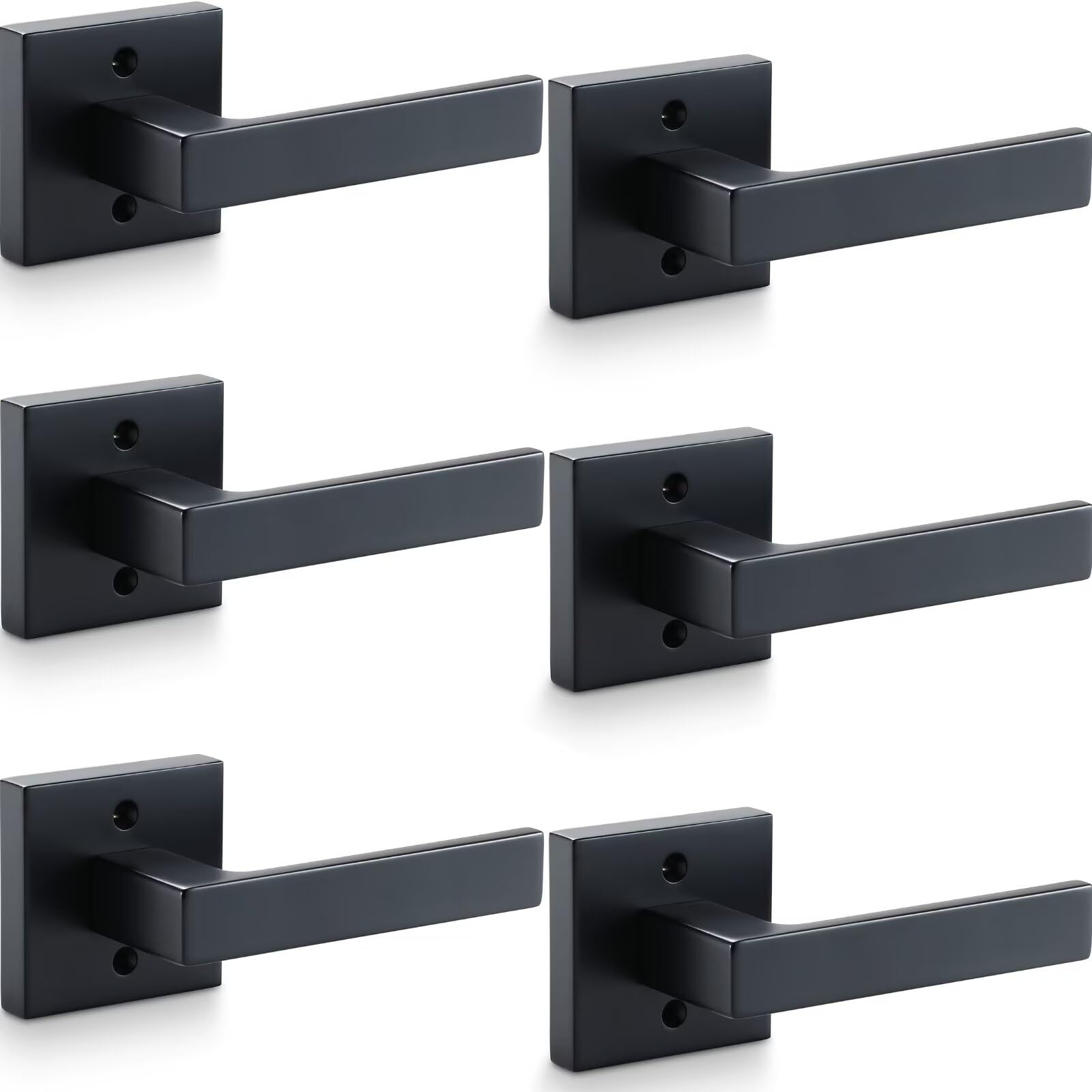 Poignée de porte factice noire intérieure pour placard et porte française