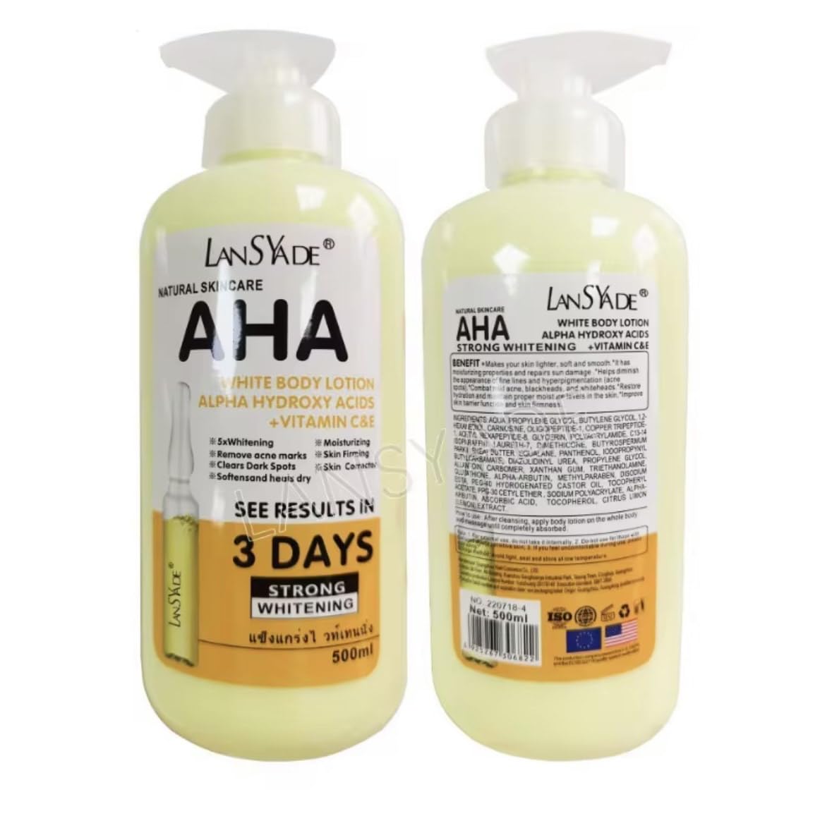 AHA Body Lotion with Vitamin C&E, 500ml