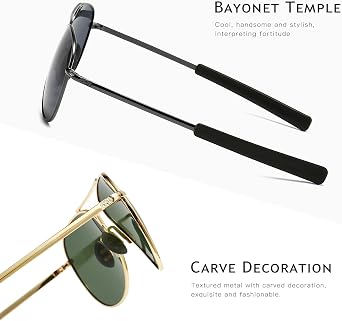 نظارات شمسية SUNGAIT Aviator للرجال نمط عسكري مستقطب 100٪ حماية UV400