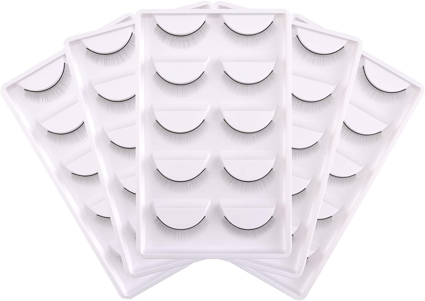 LANKIZ Practice Lashes for Eyelash Extensions Lash Extension Supplies for Training Self-adhesive Lash Strips for Practice 25 Pairs