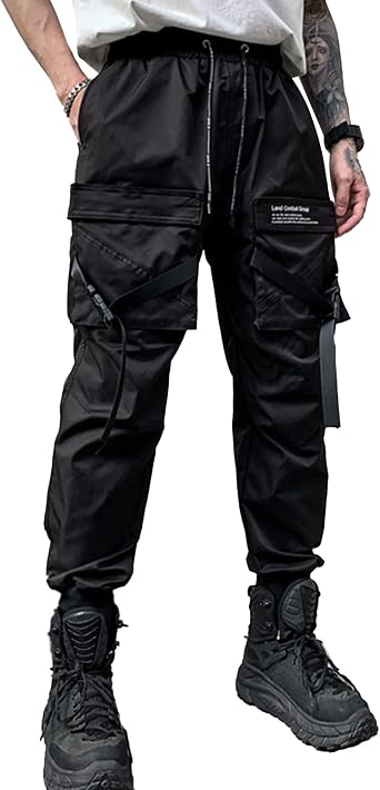 XYXIONGMAO Mens Tactical Cargo Pants Techwear Streetwear Hip Hop Joggers Harem Sports Overalls Functional Slacks