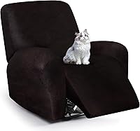 Vista 71 de Fundas para sillas reclinables con aspecto de cuero, funda elástica de 4 piezas, funda suave para silla reclinable, protector de muebles lavable