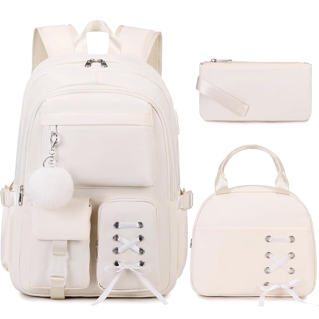 Backpacks for Girls Girls Backpack with Lunch Box Pencil Pouch for Teens Girl Kids Elementary Middle High School