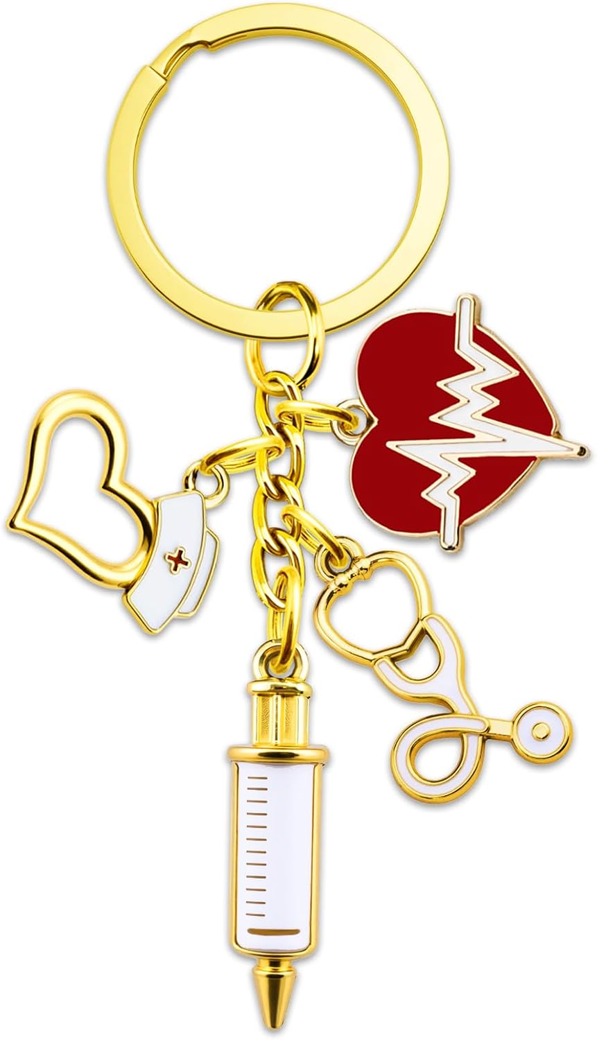 Amazon.com: Lervuh Nurse Keychain Nurses Day Gifts Nurse Accessories ...
