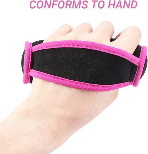 Miniatura 2 de JIANWEI 2 piezas de peso de mano desmontable, juego de pesas para caminar a mano, peso de mancuernas suave con correa de mano, equipo de