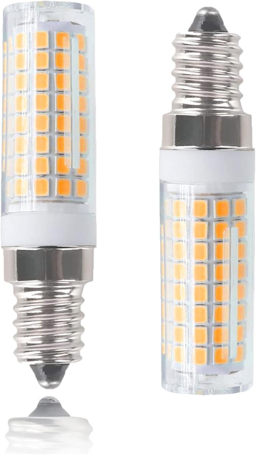 E14 LED Bulb dimmable 7W E14 European Base Bulb Equivalent 75W Incandescent Bulb, 110V T3/T4 E14 Light Bulbs for Cooker Hood Bulb Turkish lamp Bulb, E14 Socket Light Bulb Warm White 3000K (2 Pack)