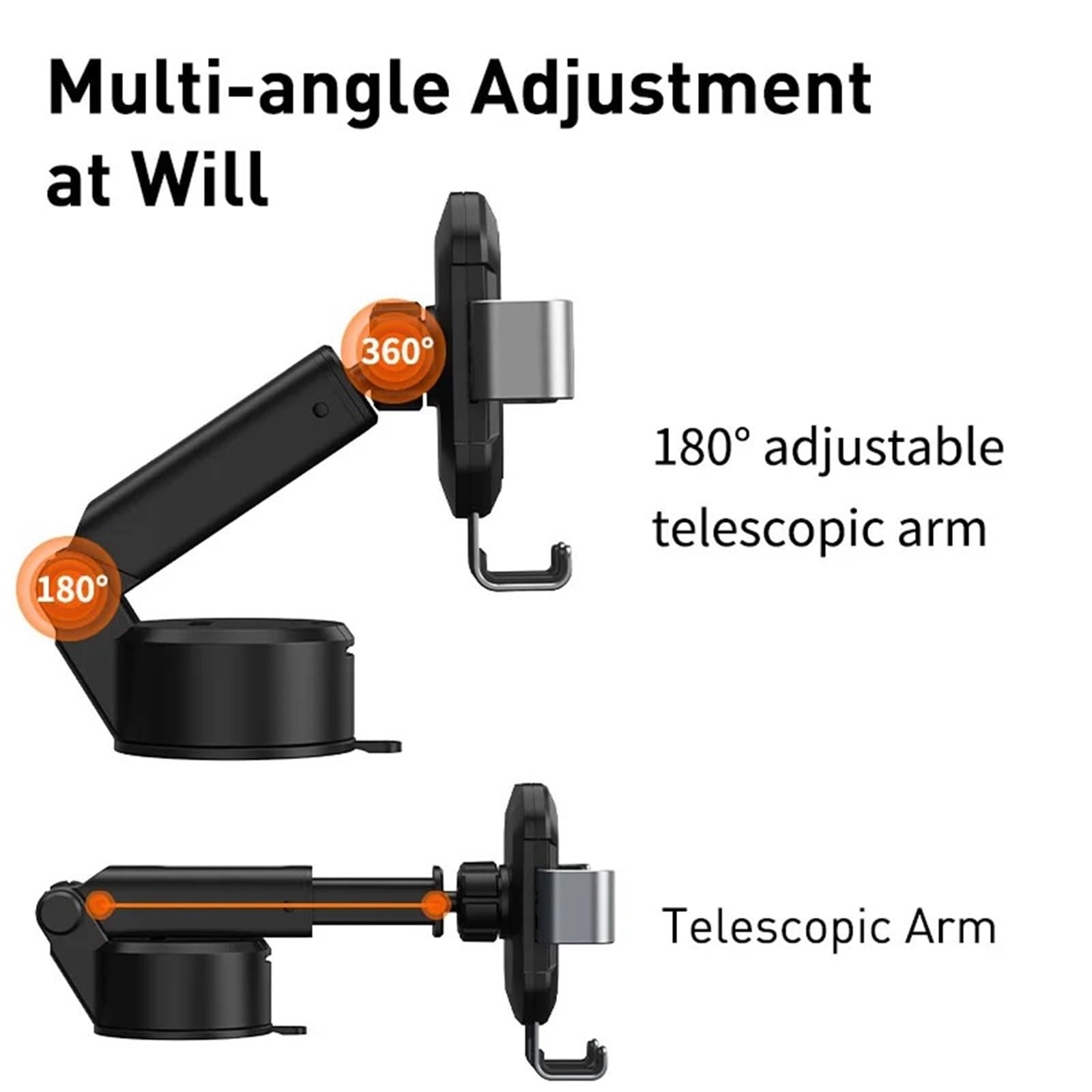 Soporte Movil Coche Supporto Telefono Auto Supporto per Telefono da Auto Gravity con Ventosa, Supporto Universale Regolabile per GPS da Auto per iPhone 12 PRO Max