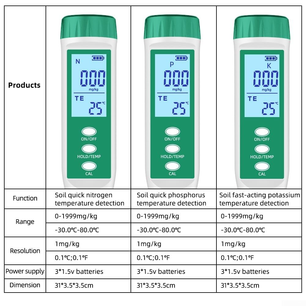 Przyjazny dla użytkownika cyfrowy tester gleby z wyświetlaczem LCD do badań i pielęgnacji roślin (tester potasu)