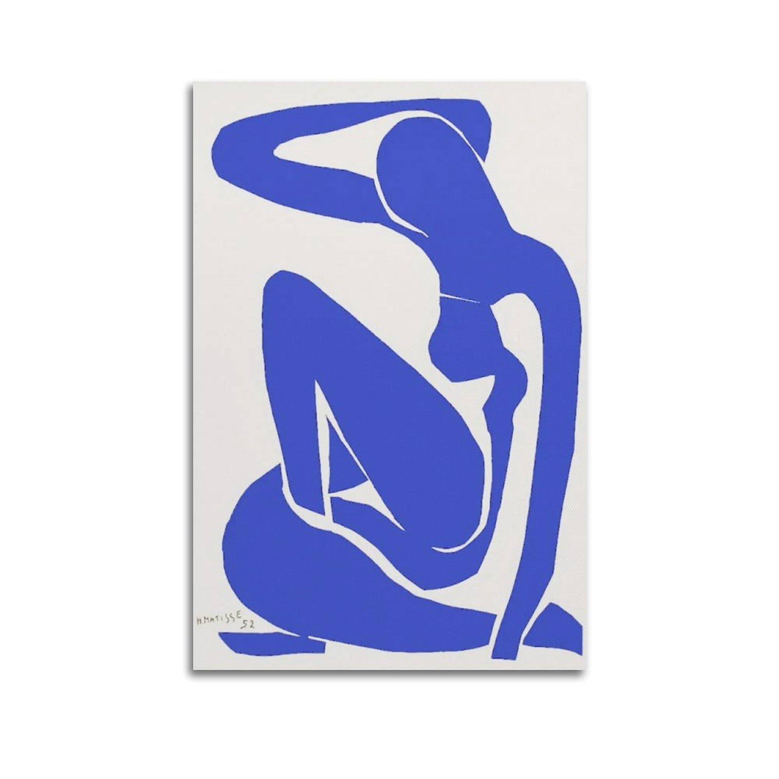 Kangzeng Unframe-Style Henri Matisse Painter Works (Blue Nude 2) Art Posters Wall Art Picture Painting Canvas Prints Artworks Bedroom Living Room Decor 20X30inch(50X75cm)