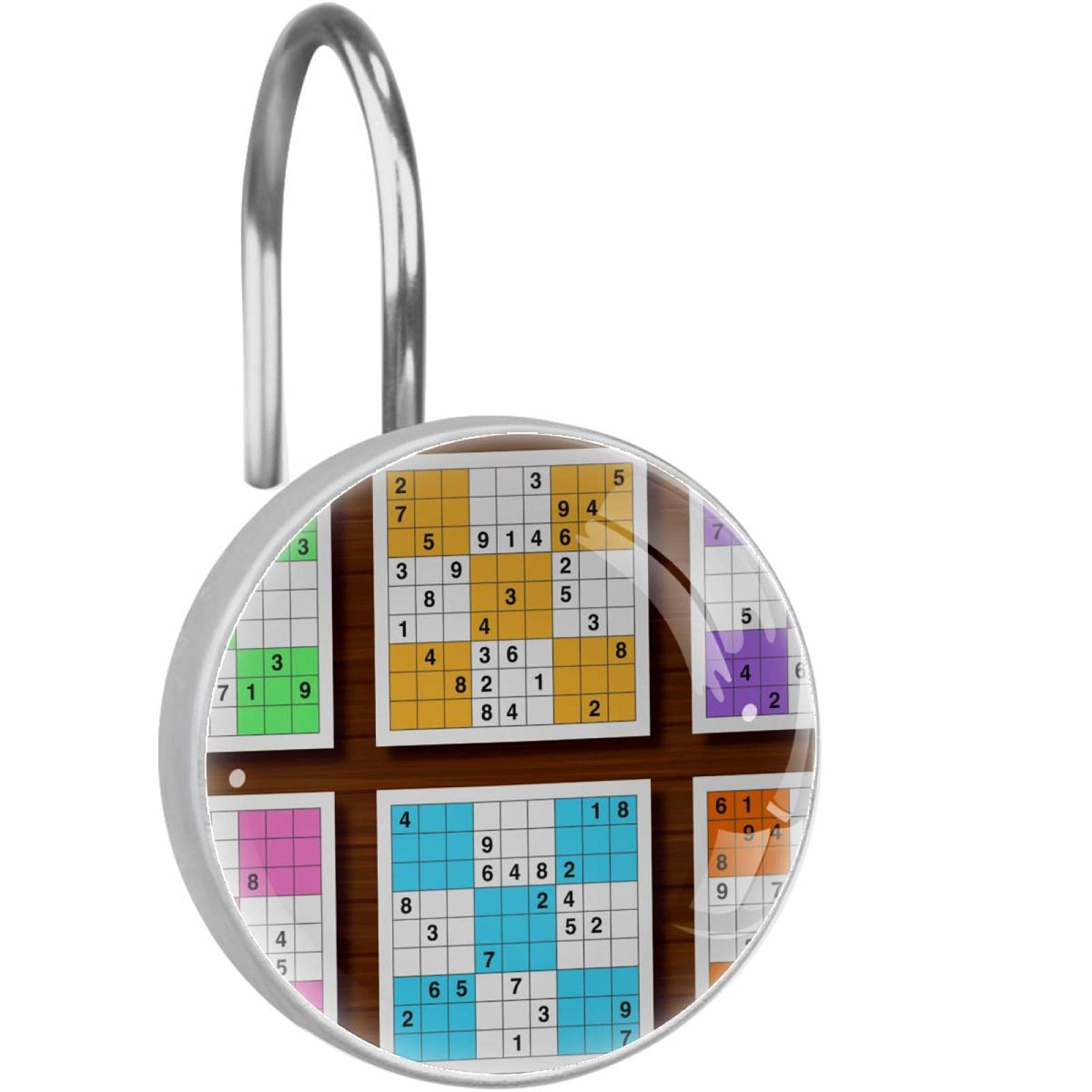 Crochets de rideau de douche en acier inoxydable durable pour salle de bain moderne