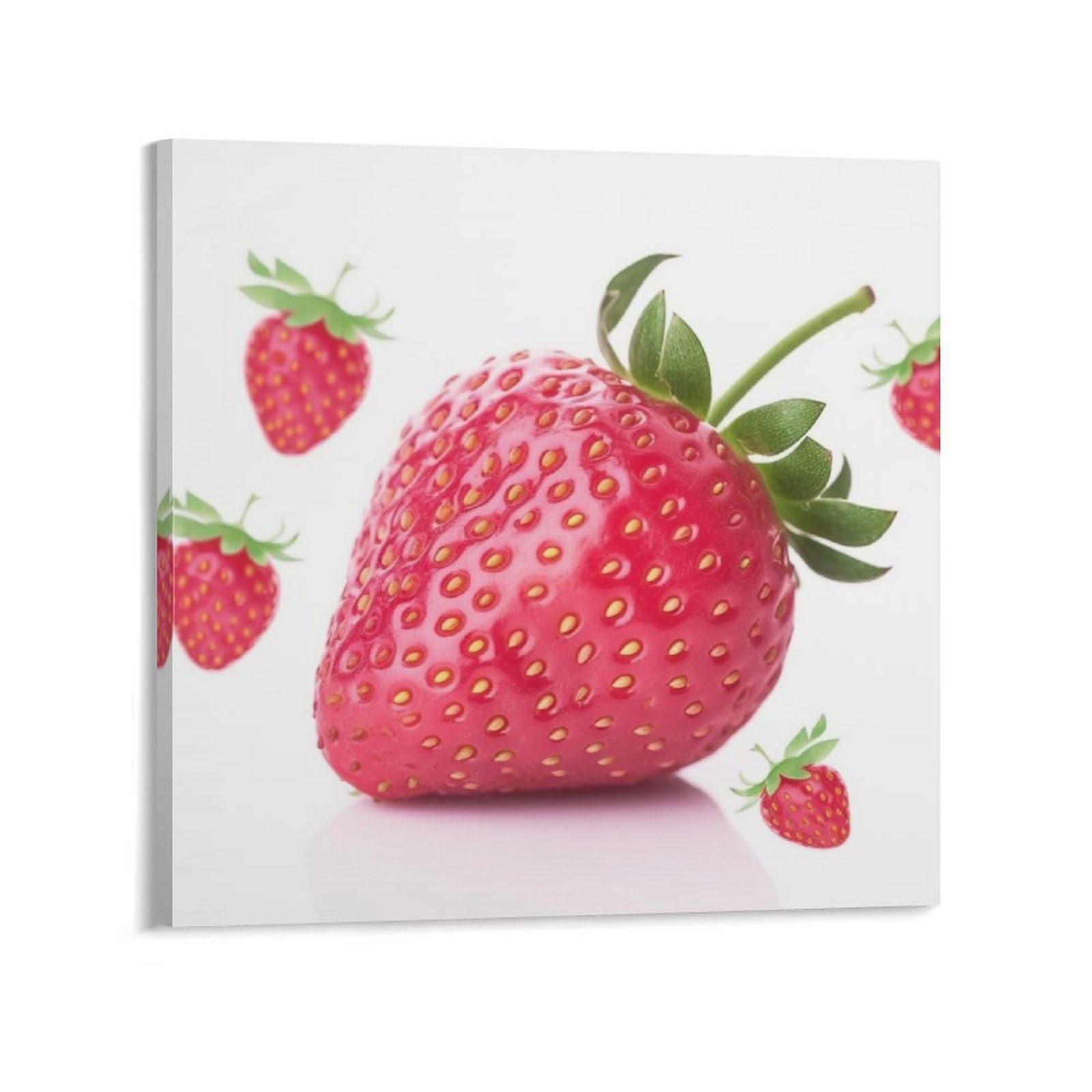 Strawberry Canvas Wall Art for Bedroom 28x28inch(70x70cm) Canvas Prints Artwork for Walls Modern Picture Artwork Painting for Living Room Aesthetic Wall Paintings for Bathroom Kitchen Office Decor