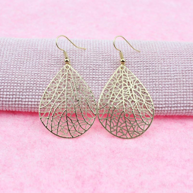 Vintage Filigree Fashion Nickle Free Women Earrings Dangle Plated Silver Teardrop Earrings for Women Charm Gifts3