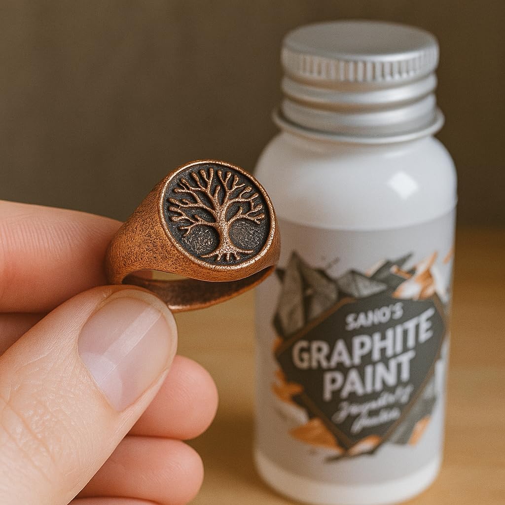Saho's Graphite Conductive Paint for Electroforming and Electroplating, Graphite Paint 1oz/30ml