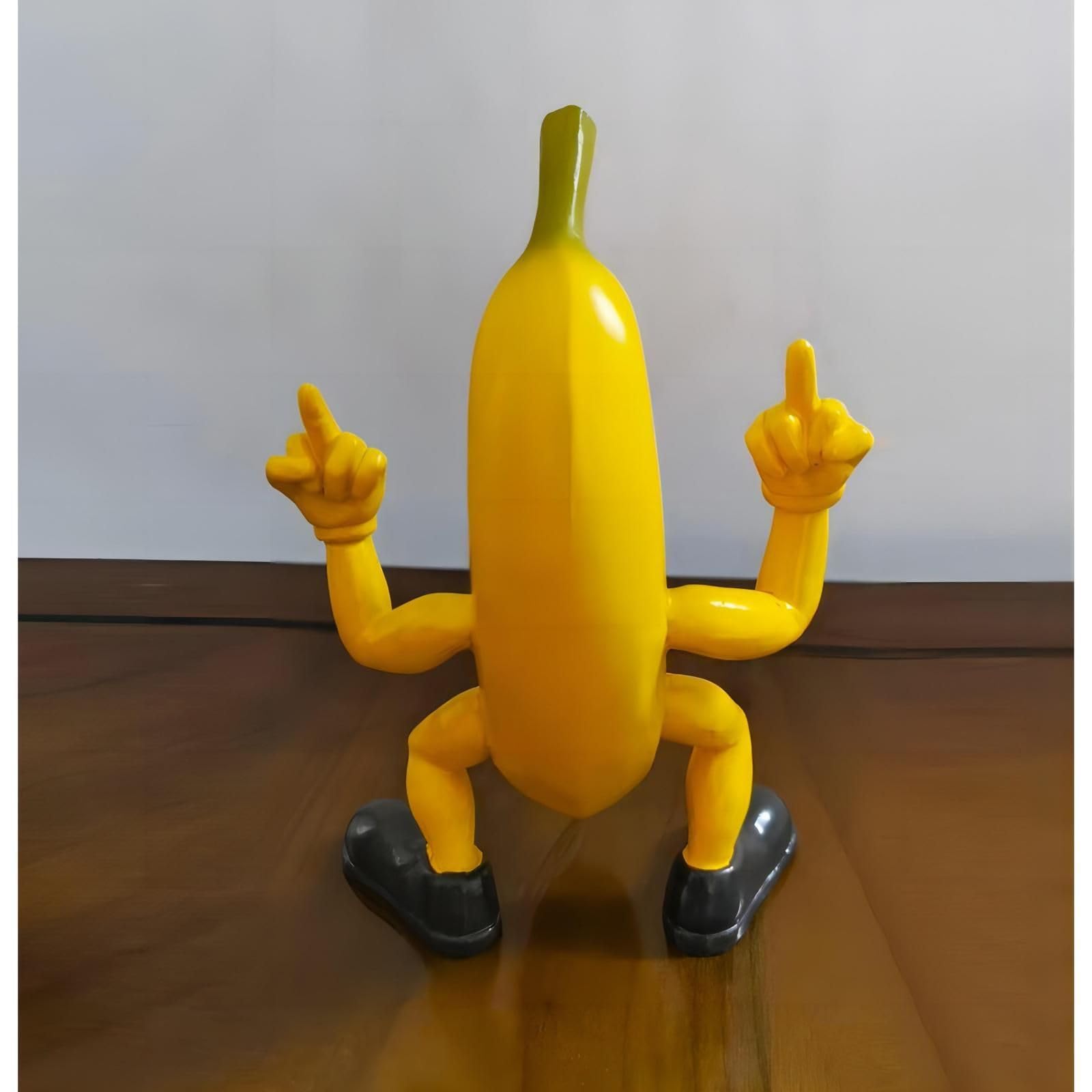 Sculpture Banane en Céramique Jaune de Zanolli Nove Italy, 1970s en