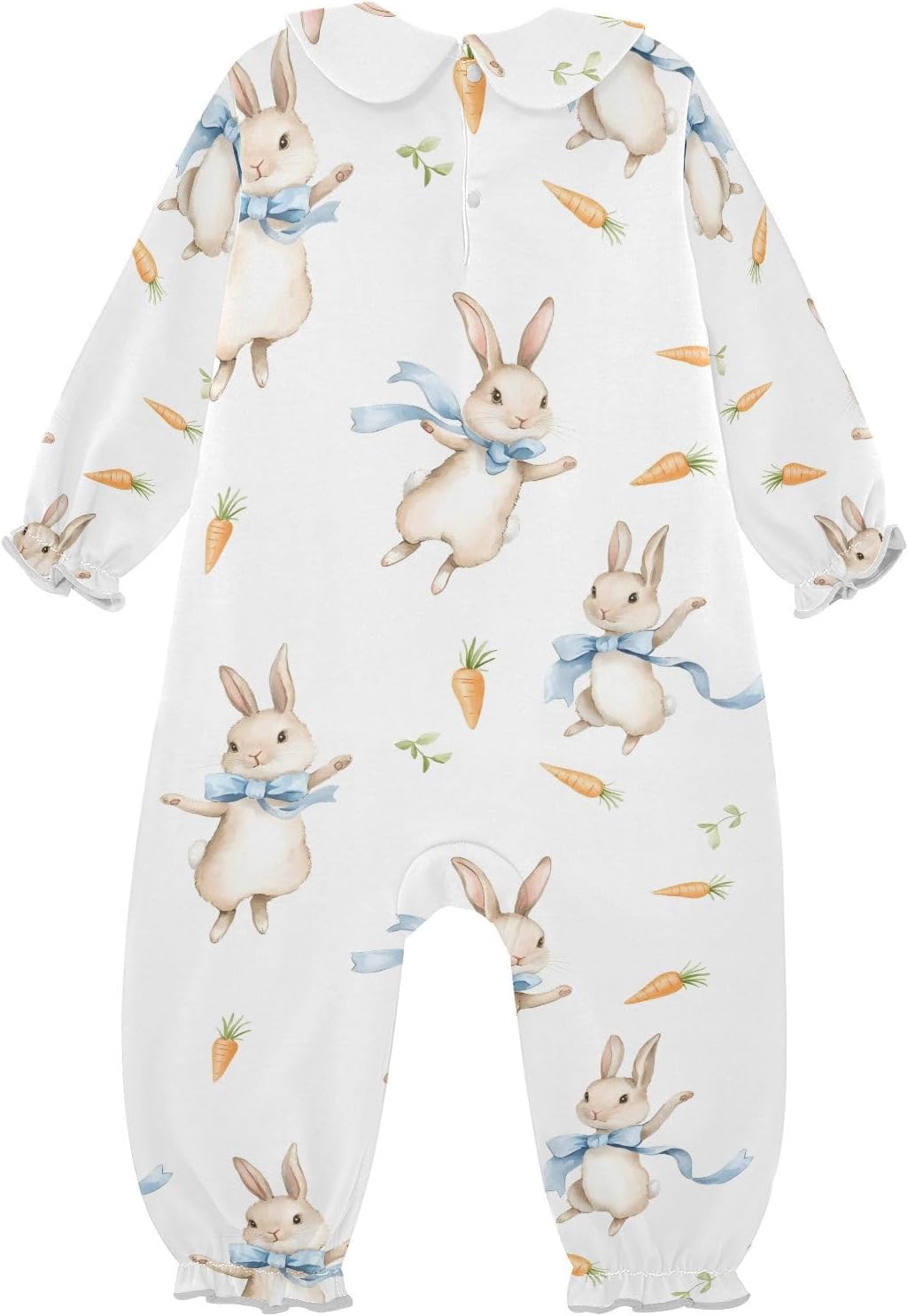 vvfelixl Baby Sleepers Cute Bunny Jump Long Sleeve Onesie Girl Baby Clothes for Girl Play One-piece for 0-3 months