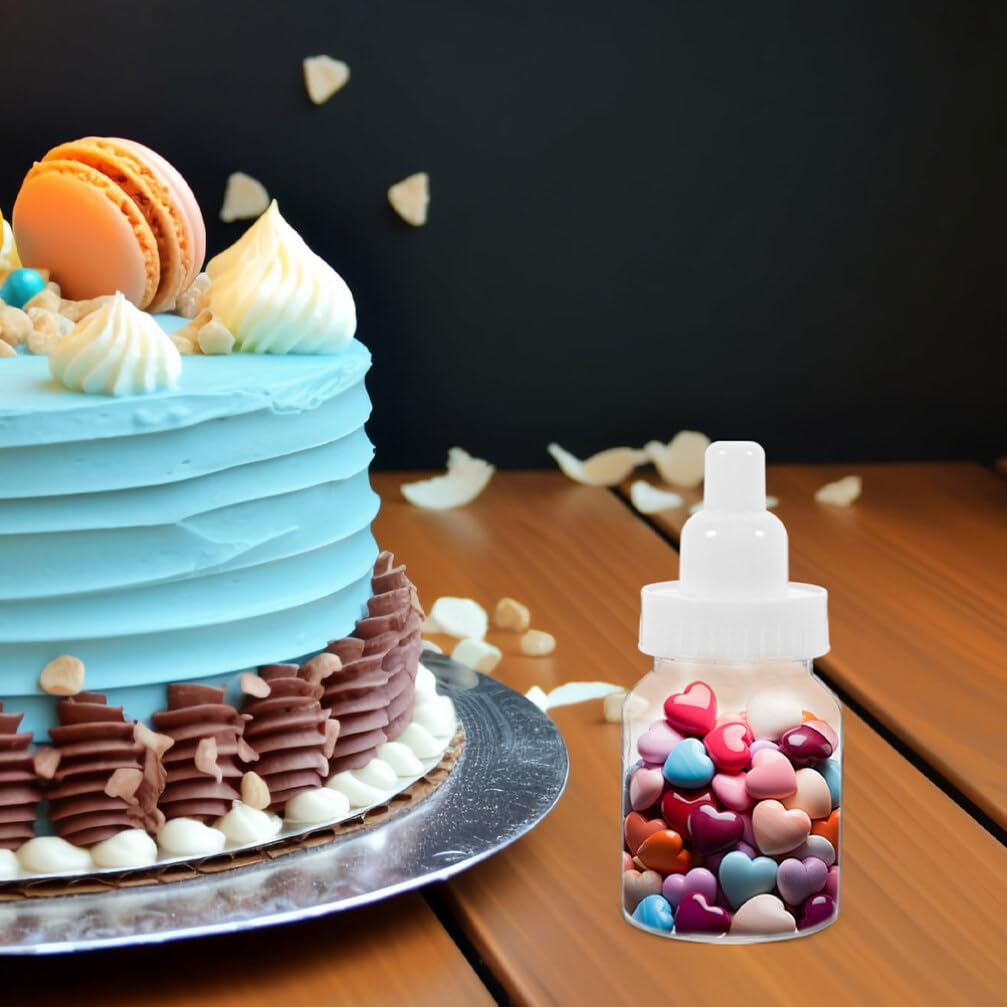 Scatola Di Caramelle Bottiglia Di Latte in Plastica 3.54X1.65X1.65In Contenitore Portatile Per Bomboniere Baby Shower Feste Compleanno Confezione Regalo