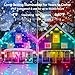 Honche Permanent Outdoor Lights Eaves Light House Light Outdoor Permanent Lights for Holiday,Party, Daily,Multicolor (mulito Color, 54ft with 36 Lights)