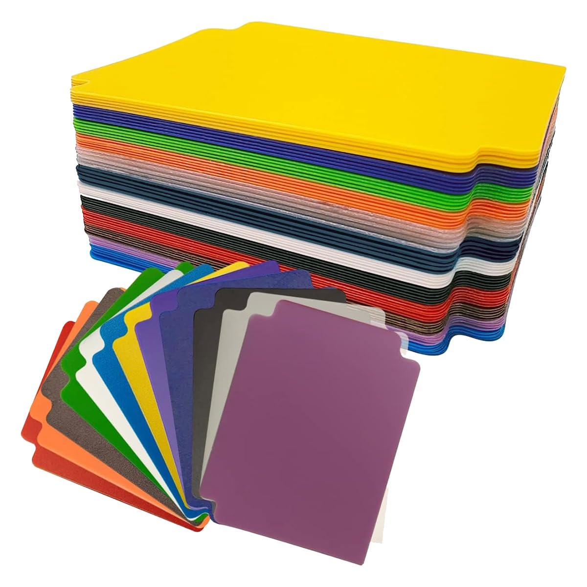 JNJOOD Divisori per carte collezionabili, 60 pezzi Muliticolor per carte da gioco, per carte da ufficio