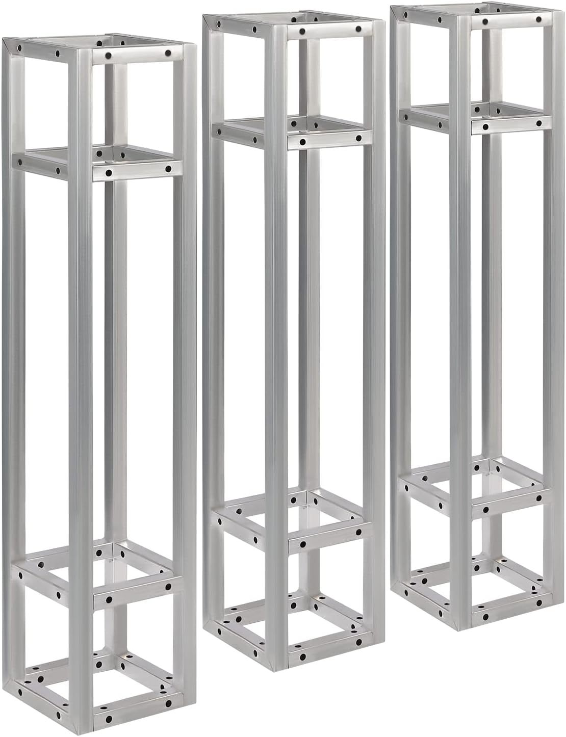 DJ Square Box Truss, 3 Packs Segment Kit, Lighting TV Mount Stand Stage/Club Tower Totem, 39.37" x 7.87" x 7.78"